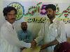 Me.. Geting Certificate of best performance in teaching at Salaam Teacher Day. Distt: Kachhi