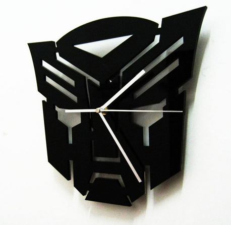 Black Mask Acrylic Wall Clock
