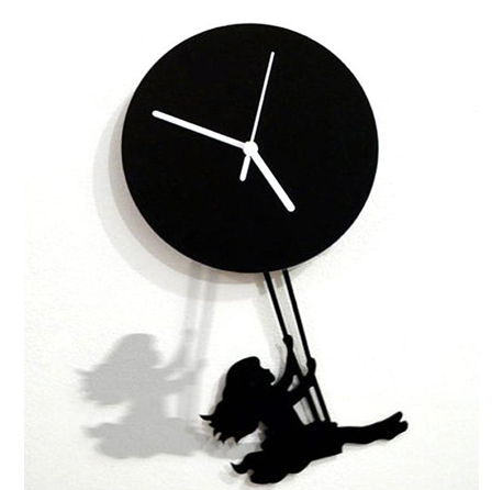 Girl On A Swing Acrylic Wall Clock
