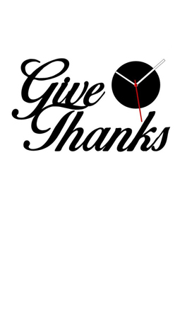 Give Thanks Acrylic Wall Clock
