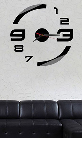 Half Numbers Acrylic Wall Clock
