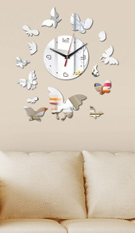 14 Butterflies Acrylic Wall Clock
