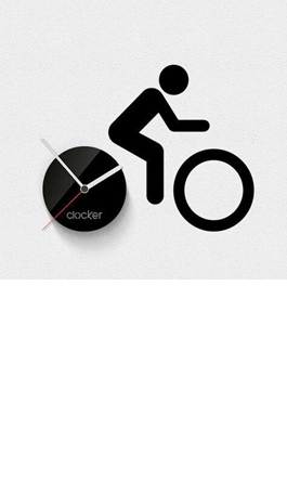 Man on Bike Acrylic Wall Clock
