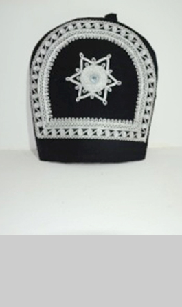 BLACK WELVET TEA COZY WITH CHURMA WORK