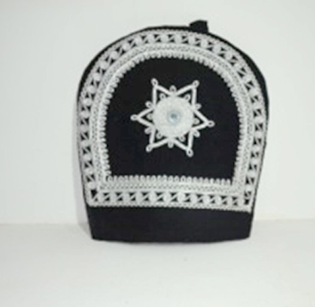 BLACK WELVET TEA COZY WITH CHURMA WORK