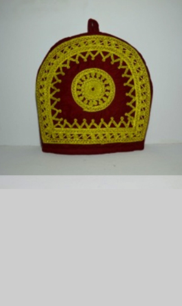 WELVET TEA COZY WITH CHURMA WORK