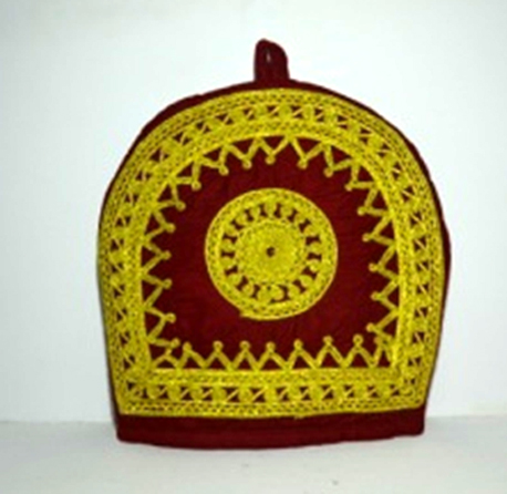 WELVET TEA COZY WITH CHURMA WORK