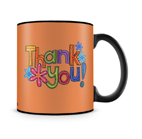 Thank You Orange Theme Mug
